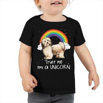 Rainbow Havanese Trust Me Im A Unicorn Dog Toddler Tshirt - Monsterry