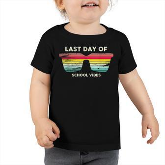 Retro Last Day Of School Vibes Graduation | Out For Summer  Toddler Tshirt