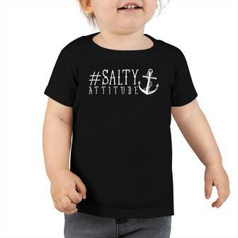 Salty Attitude Sweet Salty Anchor Attitude Southern Sea Girl Toddler Tshirt | Mazezy