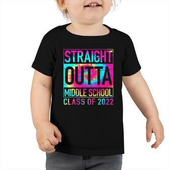 Straight Outta Middle School 2022 Graduation Gift Toddler Tshirt | Mazezy