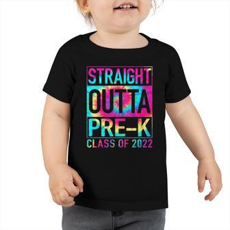 Straight Outta Pre-K Preschool Graduation Tie Dye Toddler Tshirt | Mazezy UK