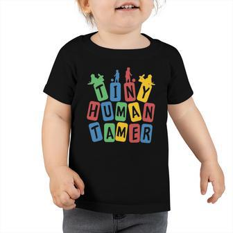 Tiny Human Tamer Funny Preschool Kindergarten Teacher Toddler Tshirt | Mazezy