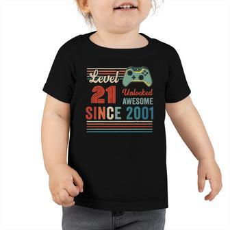 Unlocked Level 21 Birthday 21 Years Old Video Game Controller Toddler Tshirt | Mazezy CA