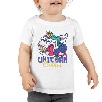 Funny Unicorn Design For Girls And Woman Unicorn Brother Toddler Tshirt | Mazezy