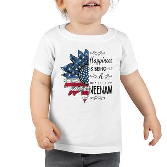 Happiness Is Being A Neenaw Sunflower 4Th Of July Gifts Toddler Tshirt | Mazezy