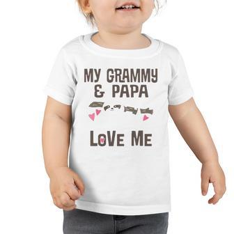 Kids My Grammy And Papa Love Me Granddaughter Sloth Toddler Tshirt | Mazezy