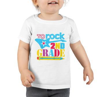 Kids Ready To Rock Second Grade 2Nd Grade Back To School Toddler Tshirt - Seseable