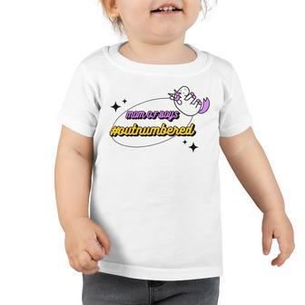 Mum Of Boys Outnumbered Unicorn Mothers Day Toddler Tshirt | Favorety UK