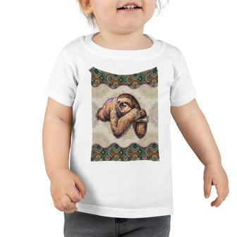 Sloth - Vintage Mandala Toddler Tshirt - Monsterry CA