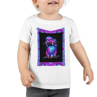 Sloth Watercolor Toddler Tshirt - Monsterry