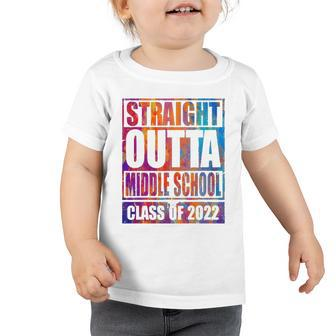 Straight Outta Middle School 2022 Graduation Toddler Tshirt | Mazezy UK