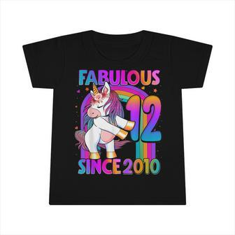 12 Years Old Unicorn Flossing 12Th Birthday Girl Unicorn Infant Tshirt - Seseable