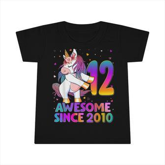 12 Years Old Unicorn Flossing 12Th Birthday Girl Unicorn V2 Infant Tshirt - Seseable