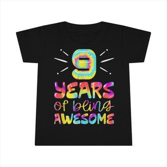 9 Years Of Being Awesome Tie Dye 9 Years Old 9Th Birthday Infant Tshirt - Seseable
