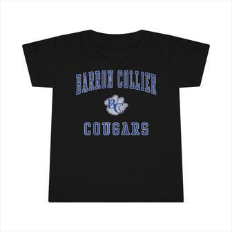 Barron Collier High School Cougars Raglan Baseball Tee Infant Tshirt | Mazezy