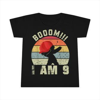 Boom I Am 9 Gift Boy 9 Years Being Awesome 9Th Birthday Infant Tshirt | Mazezy