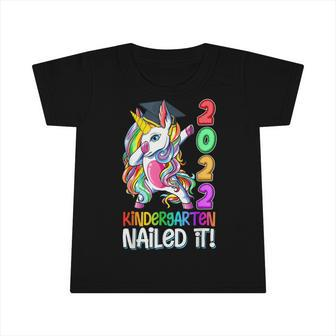 Dabbing Unicorn Kindergarten Graduation Cap Gown Gift Girls Infant Tshirt | Mazezy