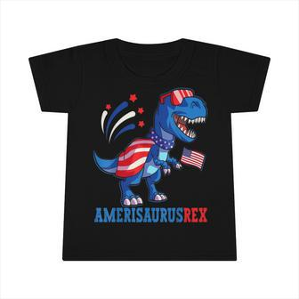 Dinosaur 4Th Of July Kids Boys Toddler Amerisaurus T Rex Infant Tshirt - Seseable