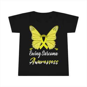 Ewings Sarcoma Awareness Butterfly Yellow Ribbon Ewings Sarcoma Ewings Sarcoma Awareness Infant Tshirt | Favorety DE