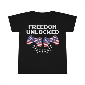 Freedom Unlocked Gamer 4Th Of July Video Games Infant Tshirt - Seseable
