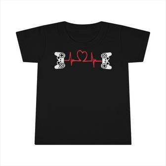 Gamer Heartbeat Valentines Day Cool Video Game Gaming Gift Infant Tshirt | Mazezy