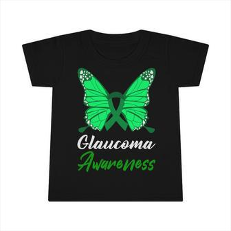 Glaucoma Awareness Butterfly Green Ribbon Glaucoma Glaucoma Awareness Infant Tshirt - Monsterry UK