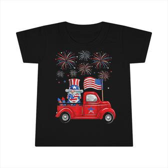 Gnome 4Th Of July Red Truck Fireworks Holiday Patriotic Infant Tshirt - Seseable