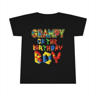Grampy Of The Birthday Boy Block Building Birthday Boy Infant Tshirt | Mazezy