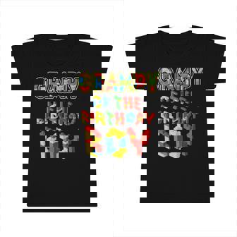 Grampy Of The Birthday Boy Block Building Birthday Boy Infant Tshirt | Mazezy