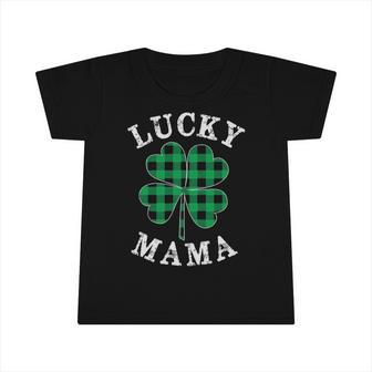 Green Plaid Lucky Mama Matching Family Pajama St Patricks Day Infant Tshirt | Mazezy