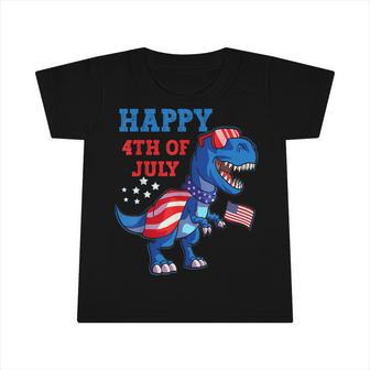 Happy 4Th Of July Kids Boys Dinosaur Amerisaurus Dino Infant Tshirt - Seseable
