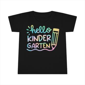 Hello Kindergarten Tie Dye Teachers Kids Back To School Infant Tshirt - Seseable
