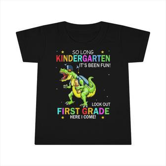 Kids So Long Kindergarten Graduation Class 2022 Dinosaur Kids Infant Tshirt | Mazezy AU