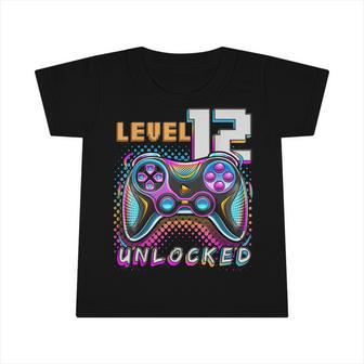 Level 12 Unlocked Video Game 12Th Birthday Gamer Boys V4 Infant Tshirt - Seseable