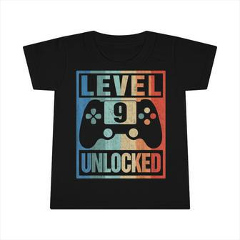 Level 9 Unlocked 9Th Birthday Decoration 9 Years Old Infant Tshirt - Seseable
