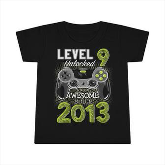 Level 9 Unlocked Awesome Since 2013 Video Gamer 9 Birthday Infant Tshirt - Seseable