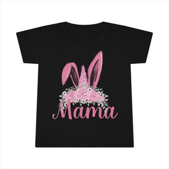 Mama Floral Leopard Bunny Easter Happy Easter Mothers Day Infant Tshirt | Favorety