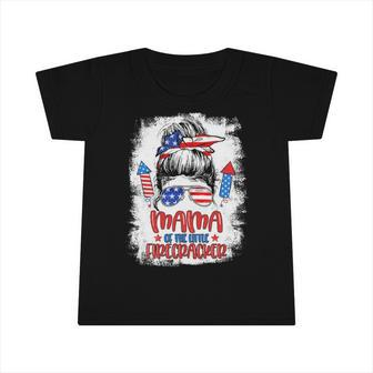 Mama Of The Little Firecracker 4Th Of July For Mom Infant Tshirt | Mazezy UK