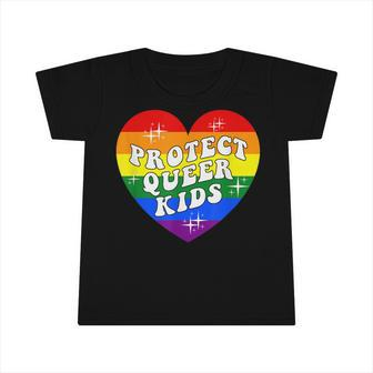 Protect Queer Kids Lgbtq Gay Pride Month Rainbow Heart Lgbt Infant Tshirt - Seseable