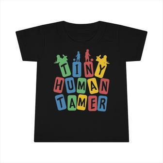 Tiny Human Tamer Funny Preschool Kindergarten Teacher Infant Tshirt | Mazezy