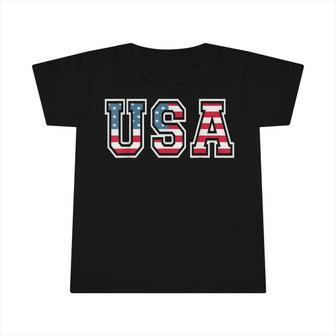 Usa Us Flag Patriotic 4Th Of July America V2 Infant Tshirt | Mazezy UK