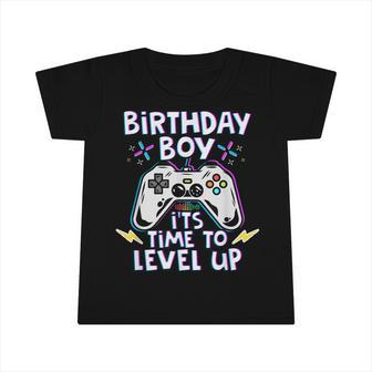 Video Game Birthday Boy Time To Level Up Birthday Gift Boys Infant Tshirt - Seseable