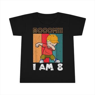 Vintage Dabbing Boy I Am 8 Funny 8Th Birthday For Boys Infant Tshirt - Seseable