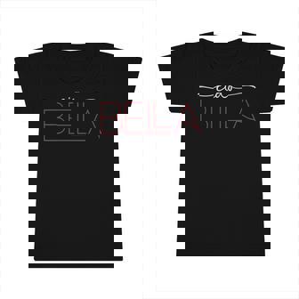 Womens Ciao Bella Graphic For Italian V-Neck Infant Tshirt | Mazezy