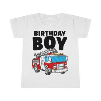 Birthday Boy Fire Truck Firefighter Fireman Birthday Crew Infant Tshirt | Mazezy