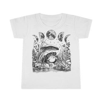 Cute Cottagecore Aesthetic Frog Mushroom Moon Witchy Vintage - Dark Academia Goblincore Witchcraft F Infant Tshirt | Favorety DE