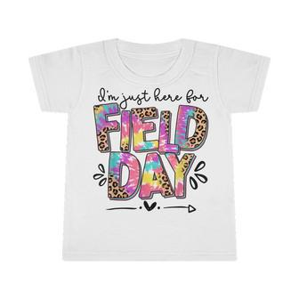 Im Just Here For Field Day Leopard Tie Dye Last Day School Infant Tshirt | Mazezy DE