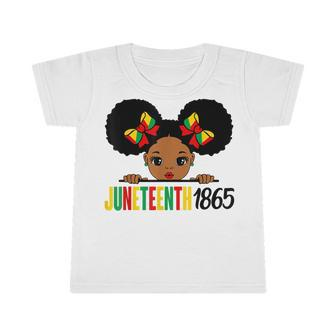 Junenth Celebrating 1865 Cute Black Girls Kids  Infant Tshirt