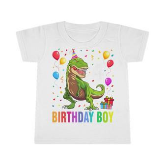 Kids 4 Year Old 4Th Birthday Boy T Rex Dinosaur Infant Tshirt - Seseable