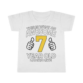 Kids 7Th Birthday Gift For Awesome 7 Years Old Boys Infant Tshirt | Mazezy AU